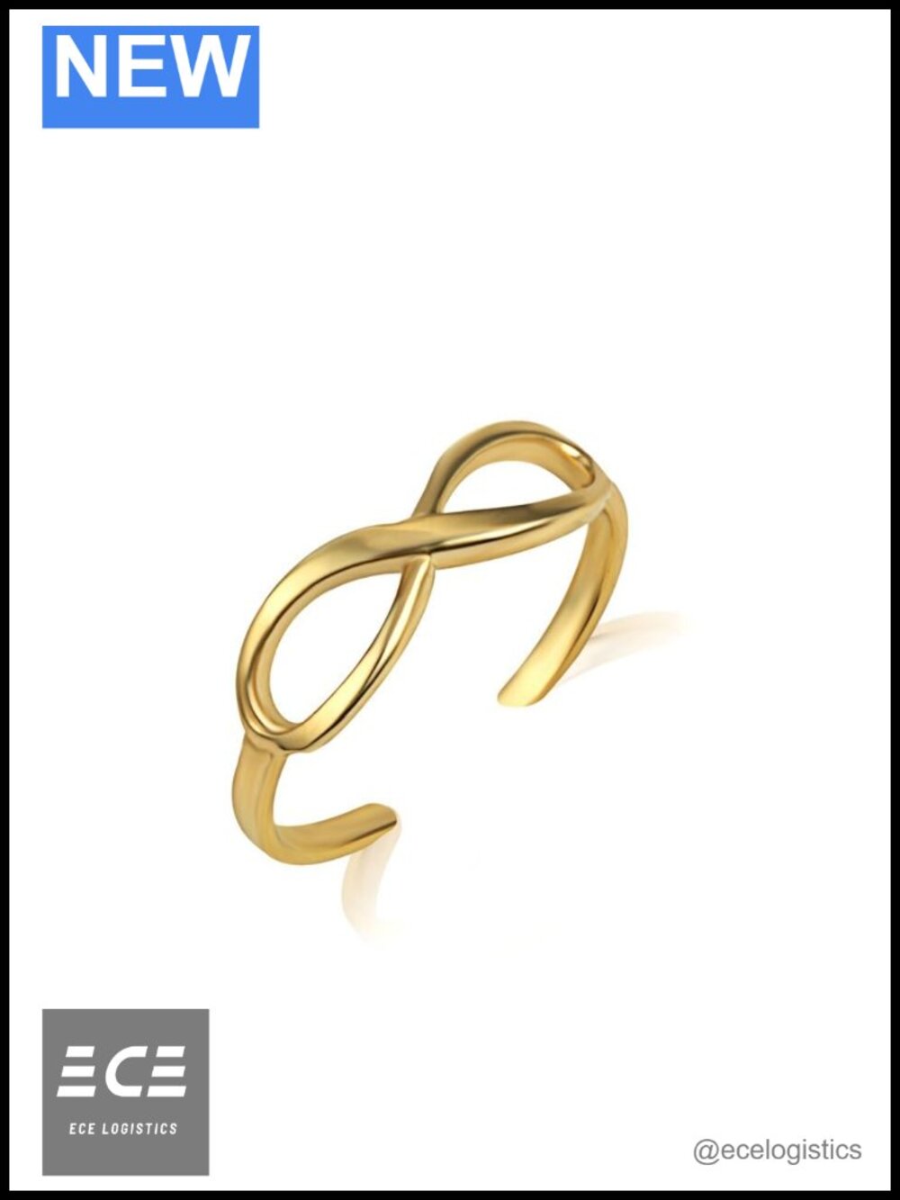10K 14K Solid Gold Infinity Toe Ring Handcrafted USA